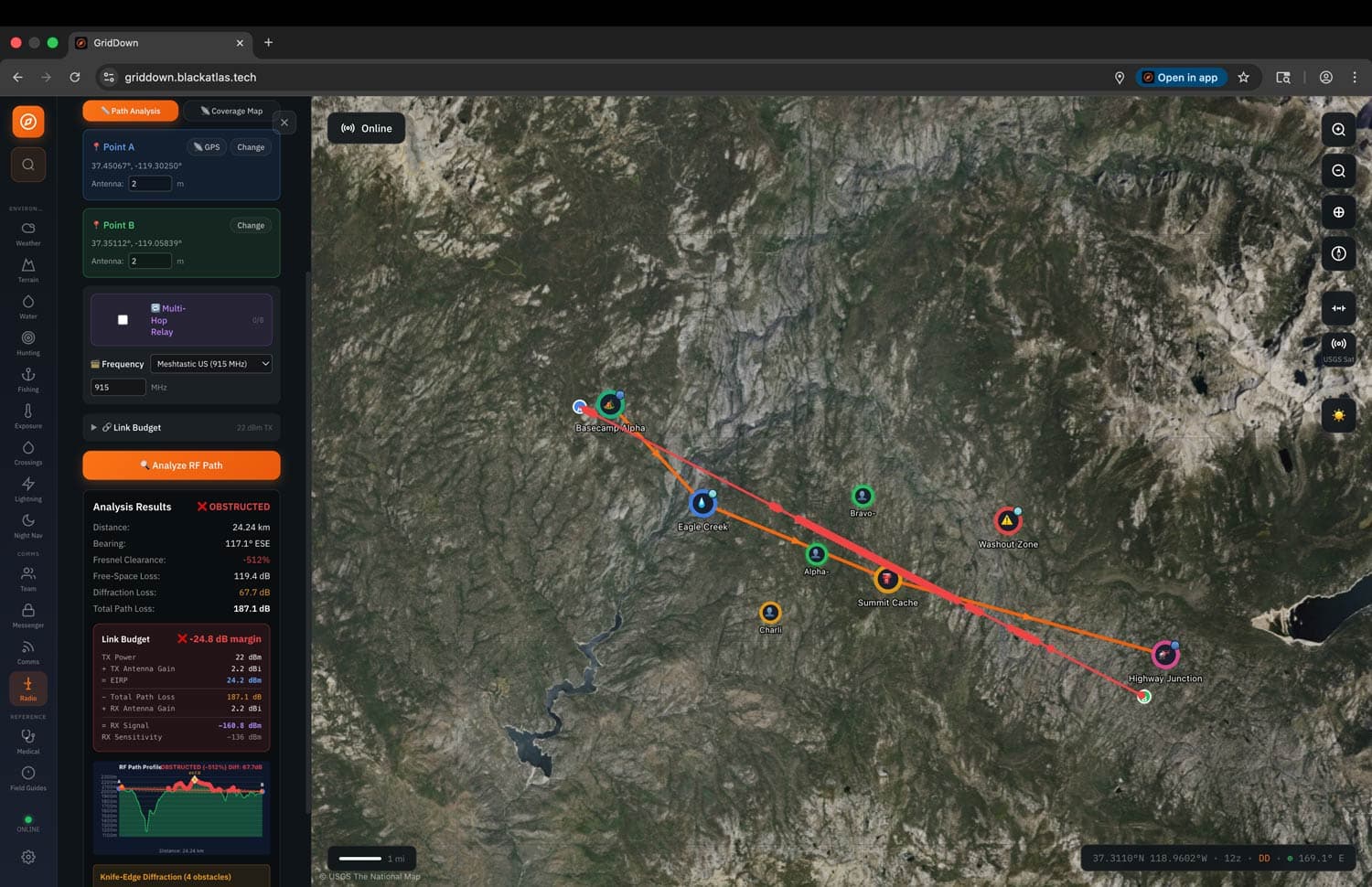 GridDown pairs RTL-SDR, SARSAT, and Meshtastic for offline situational awareness