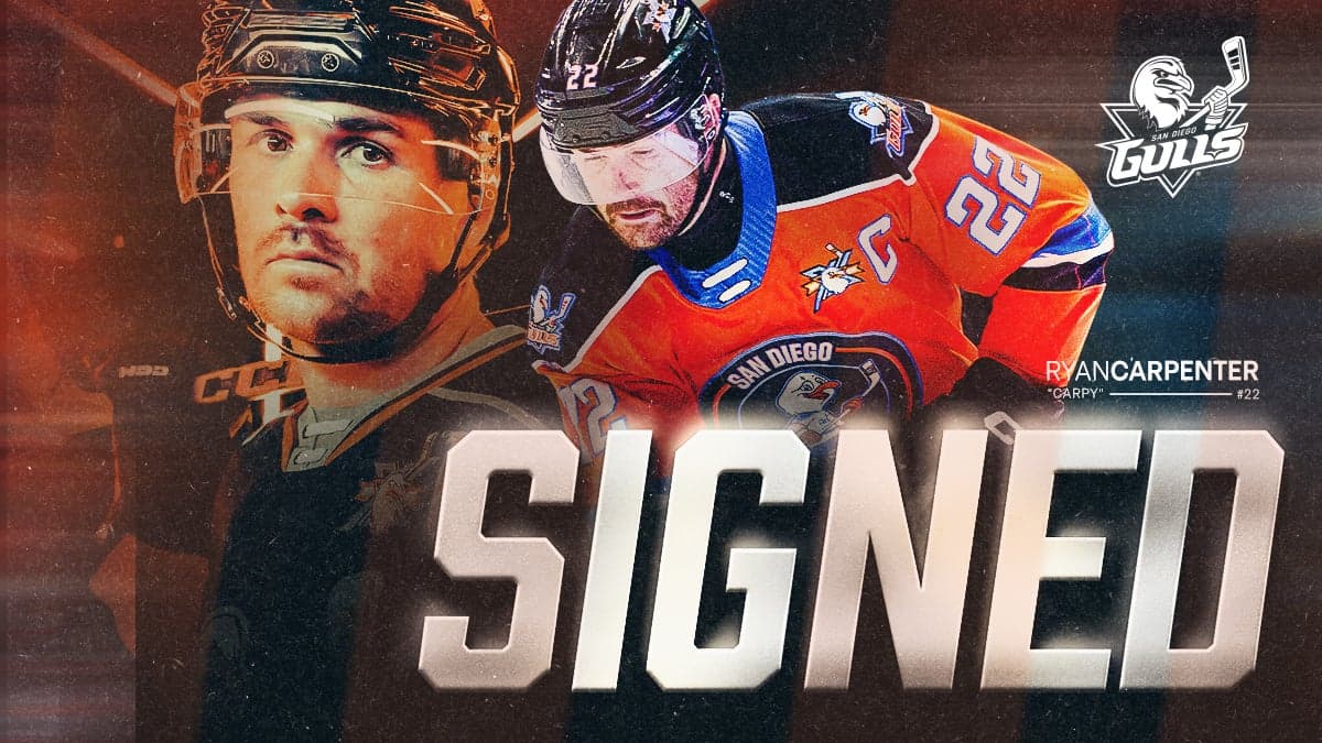 Gulls re-sign captain Ryan Carpenter for third season in San Diego
