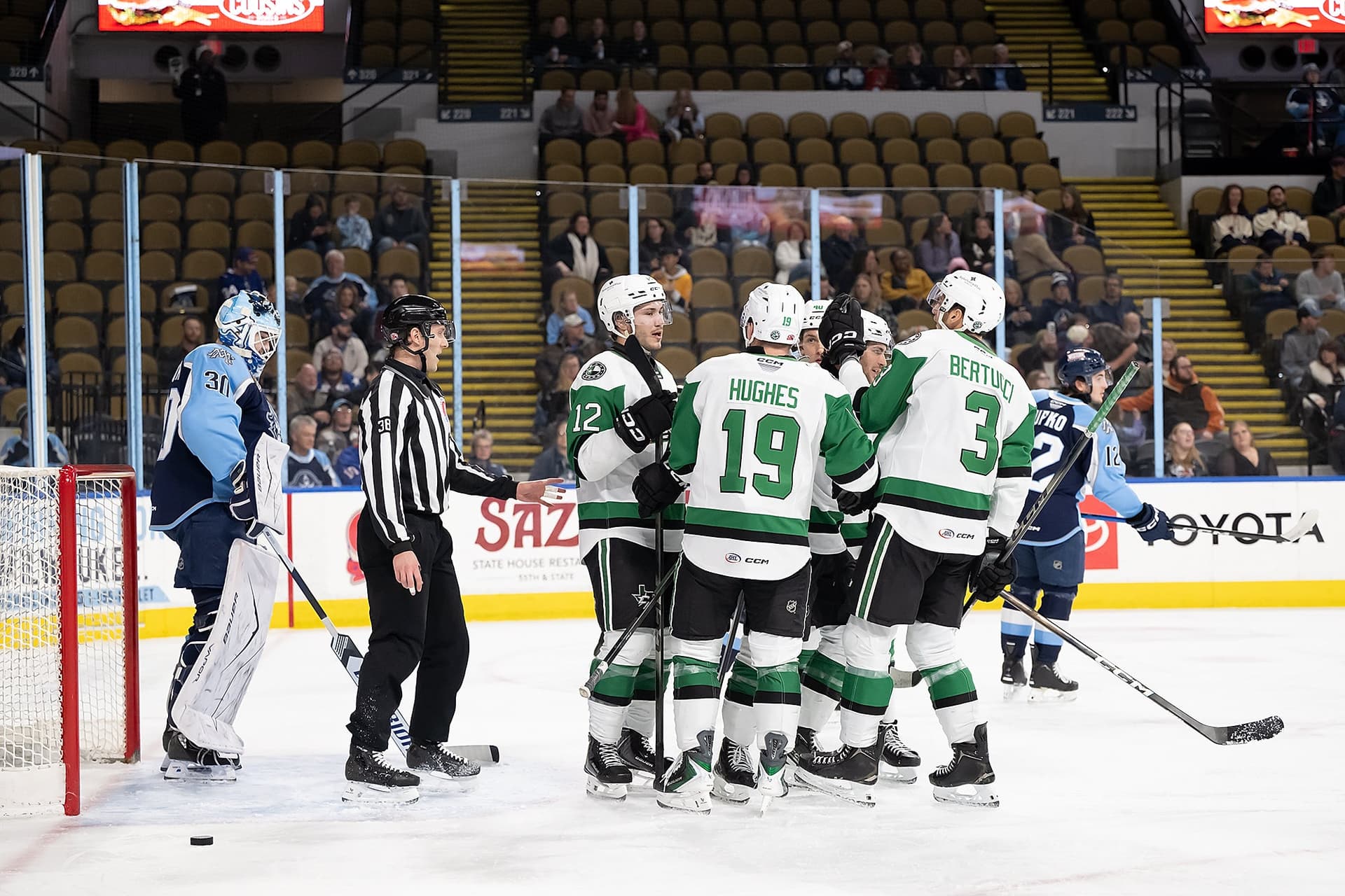 Poirier, Martino lift Texas Stars to 4-3 shootout win over Milwaukee