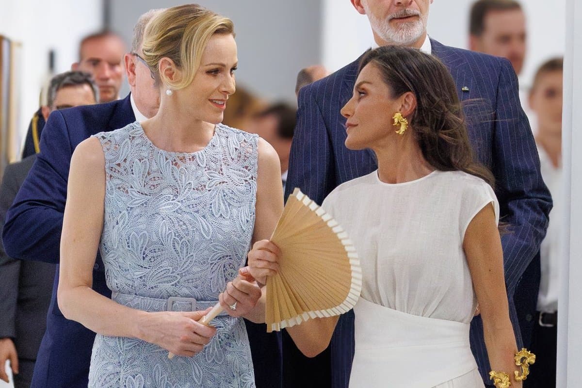 Queen Letizia wears restrained gold accessories for Monaco visit