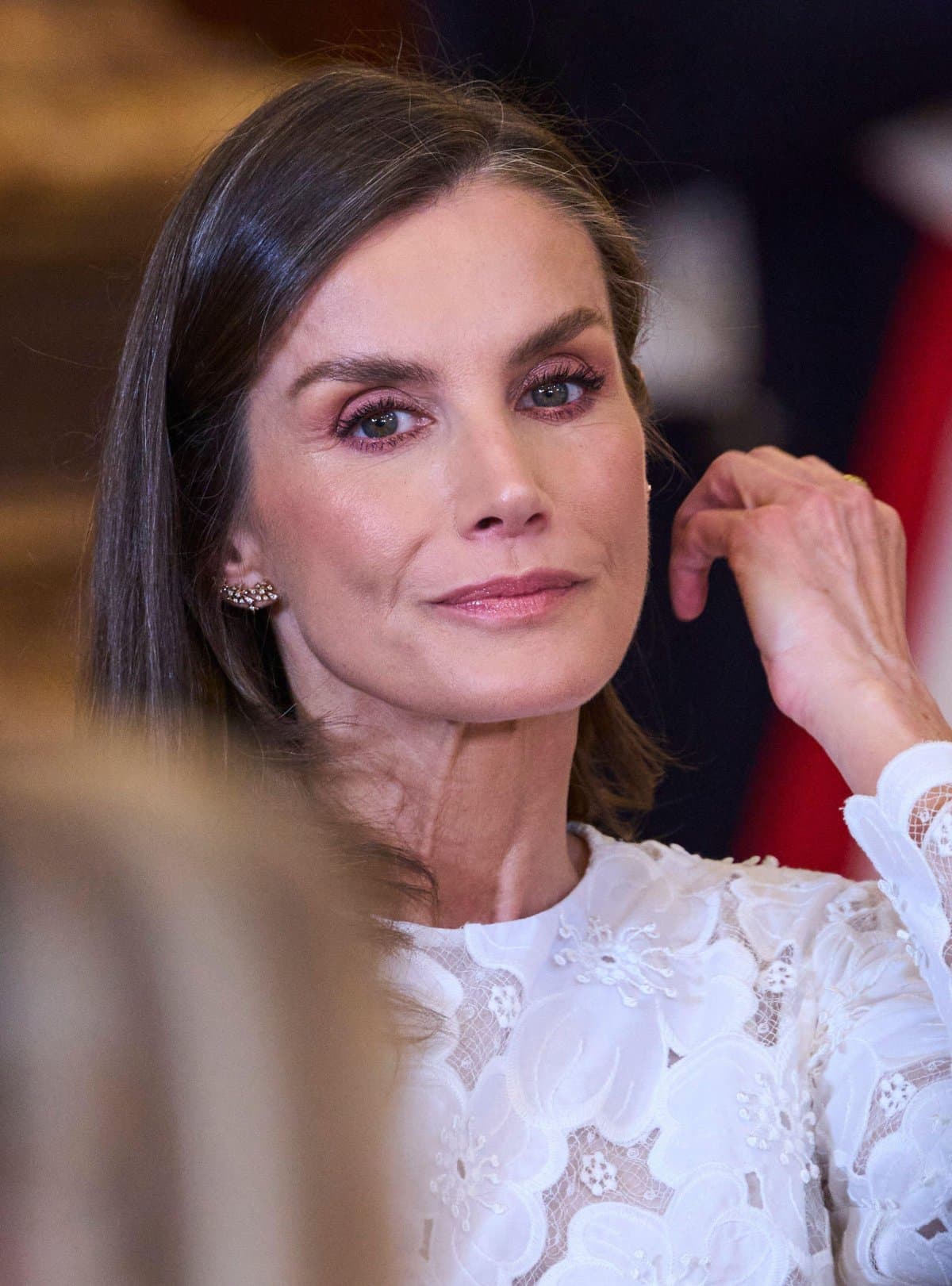 Queen Letizia wears Gold&Roses star earrings for papal visit in Madrid