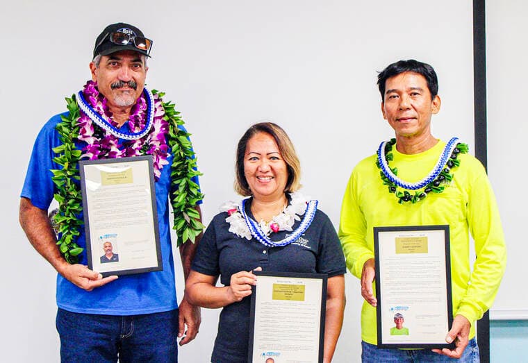 Kauai County Department of Water Honors 2025 Outstanding Employees at Board Meeting