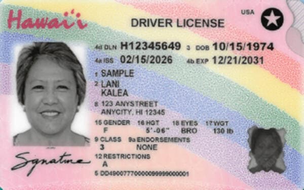 Hawaii unveils new driver’s license and ID card design