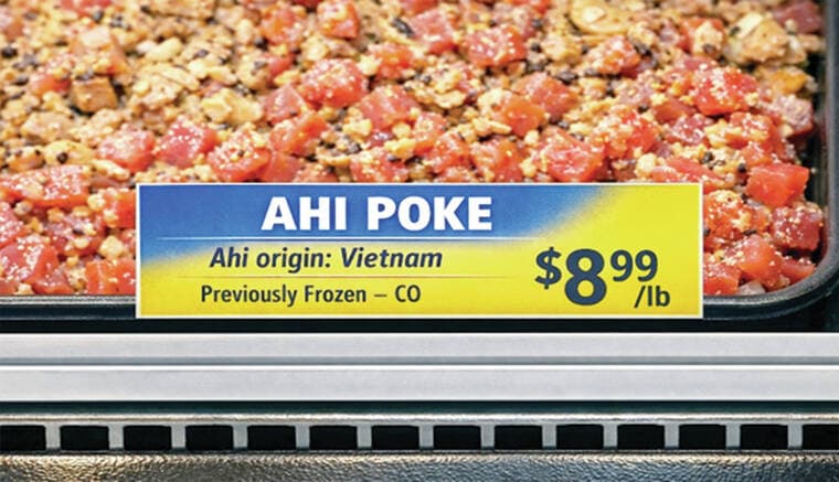 New law requires country-of-origin labels on ahi in Kauai stores