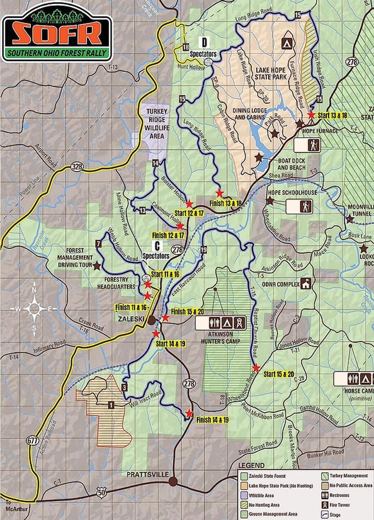 Zaleski State Forest roads, trails close for Southern Ohio Forest Rally