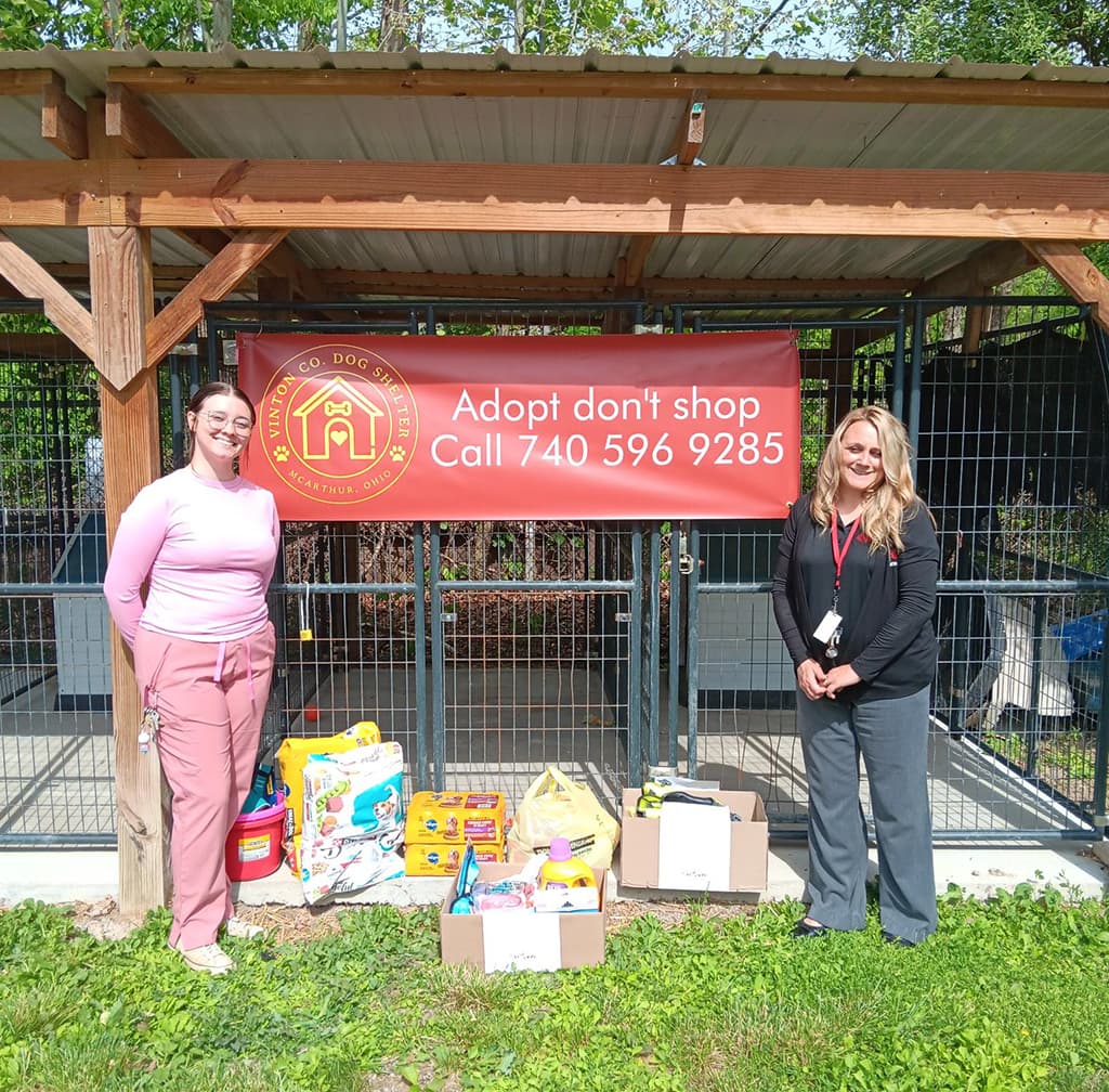 Austin Powder employees support Vinton County Dog Shelter with donations