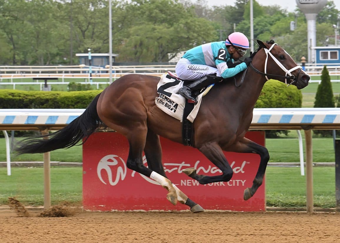 Highgrove impresses in Belmont debut, points to bigger spring goals