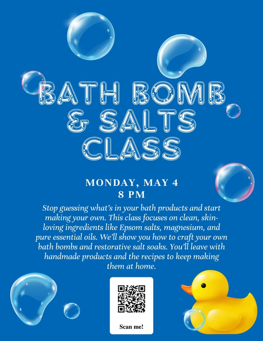 Ogden workshop lets beginners make bath bombs and bath salts