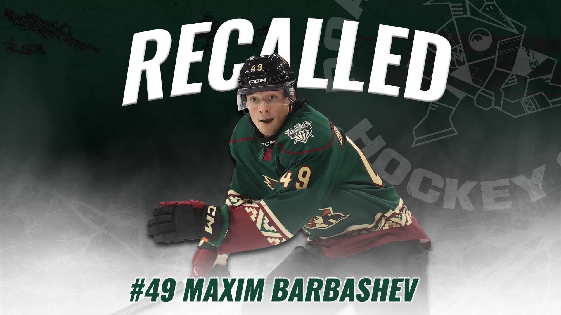 Tucson Recalls Maxim Barbashev From Utah, Adds Forward Depth Against Henderson