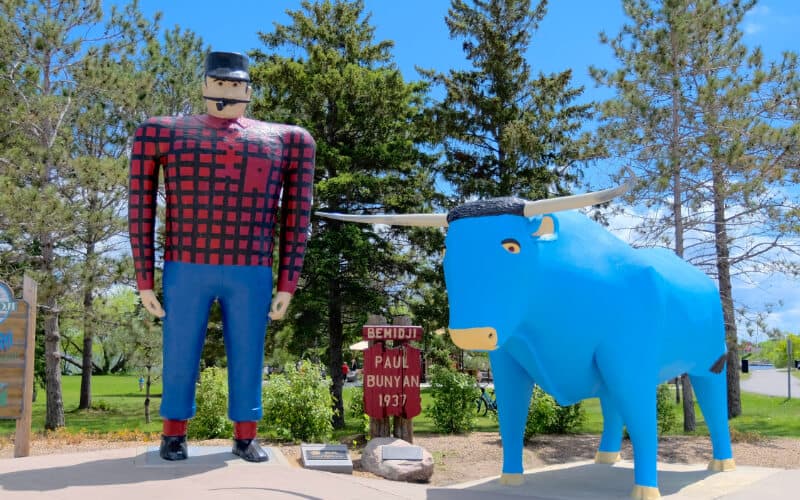 Bemidji's 1937 Paul Bunyan and Babe Statues Remain Tourism Icons