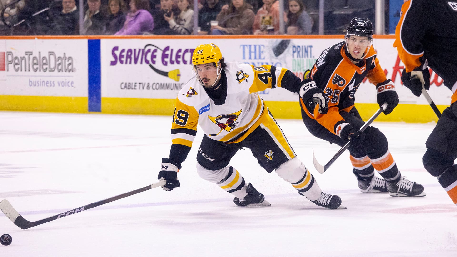 Penguins Rebound With 3-1 Win Over Phantoms, Inch Closer to Clinching