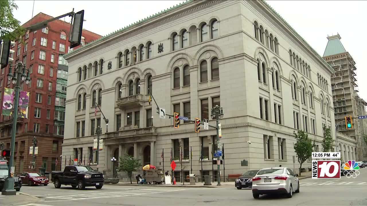 Monroe County Lights Government Buildings Green for Veterans Week