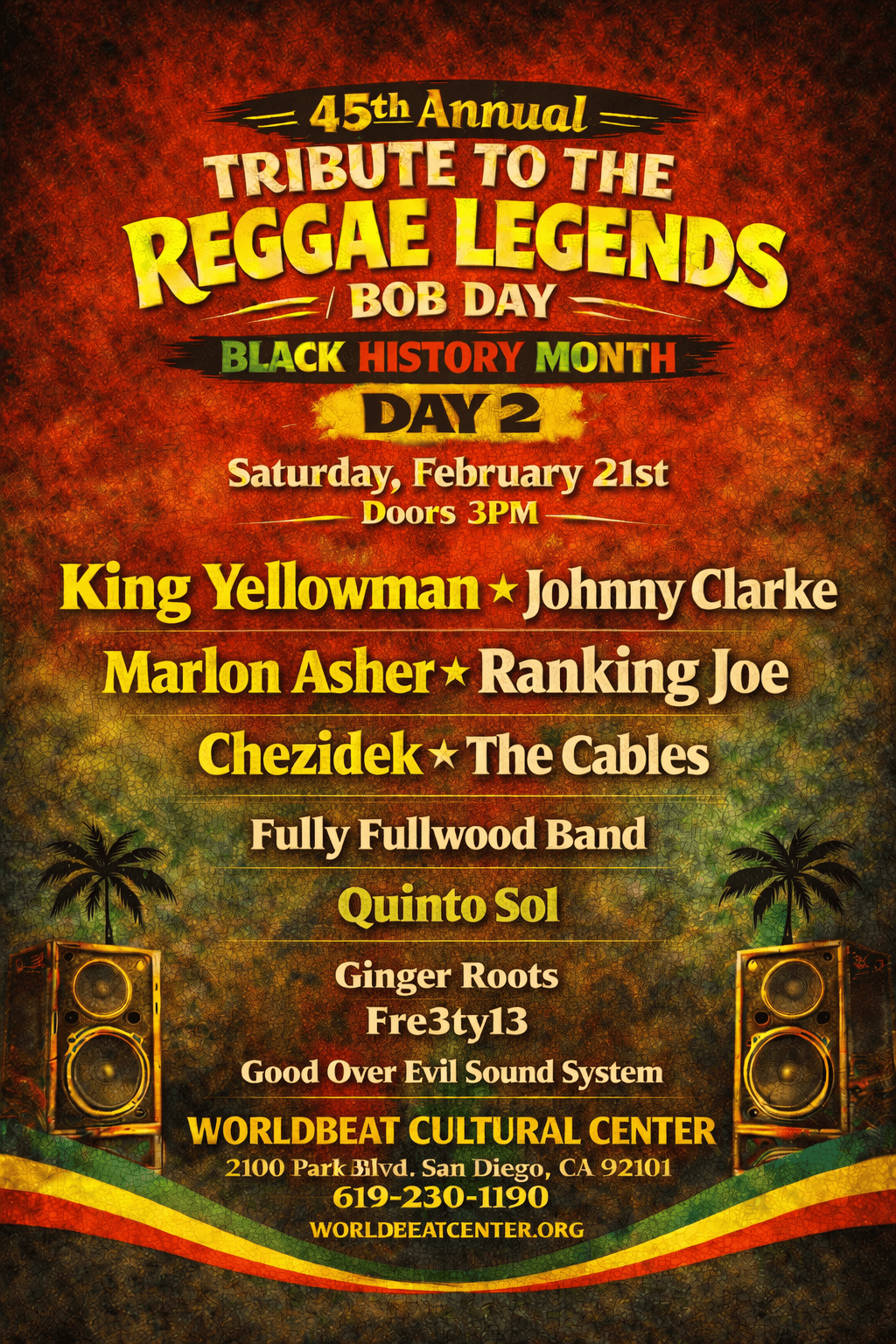 Two-Day Reggae Blowout Brings Julian Marley, King Yellowman, Roots Acts