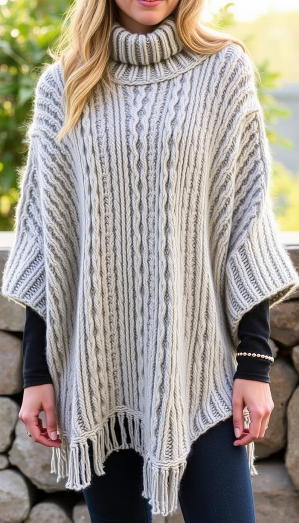 New Heirloom Crochet Poncho Blends Cables, Comfort, and Year-Round Wear