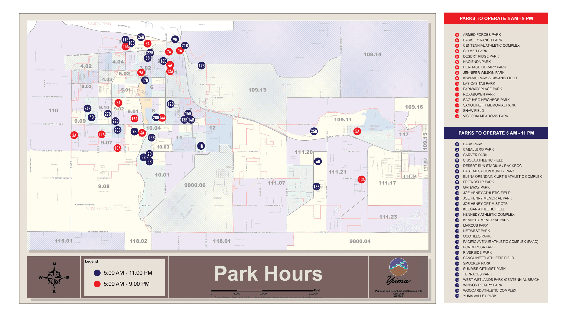 Yuma County parks guide points residents to hours, amenities, and access