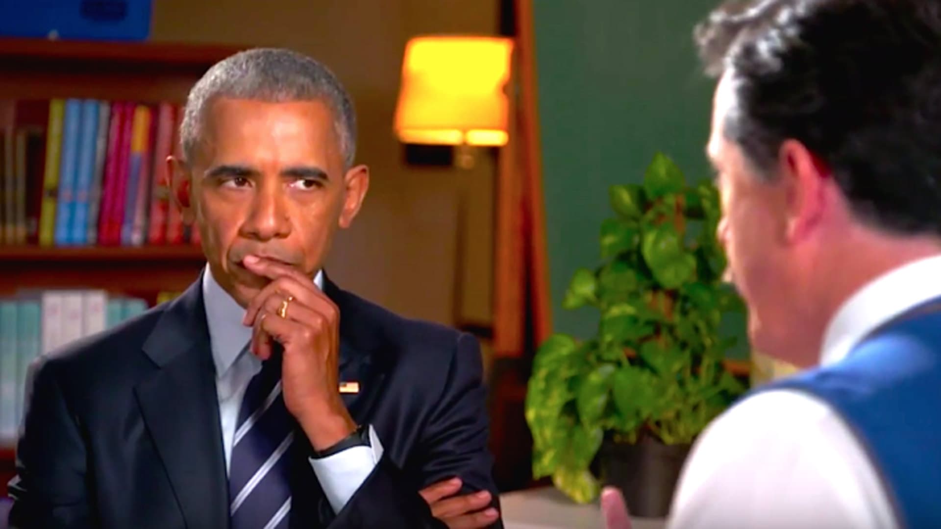 Obama appears to rebuke Trump in final Colbert interview