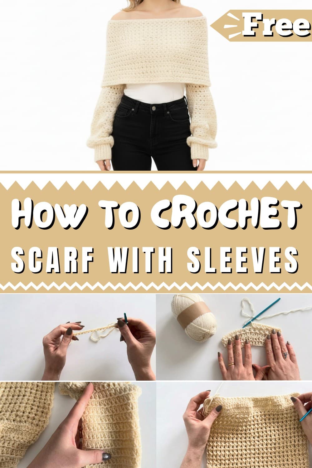 Beginner-friendly scarf with sleeves blends warmth and movement