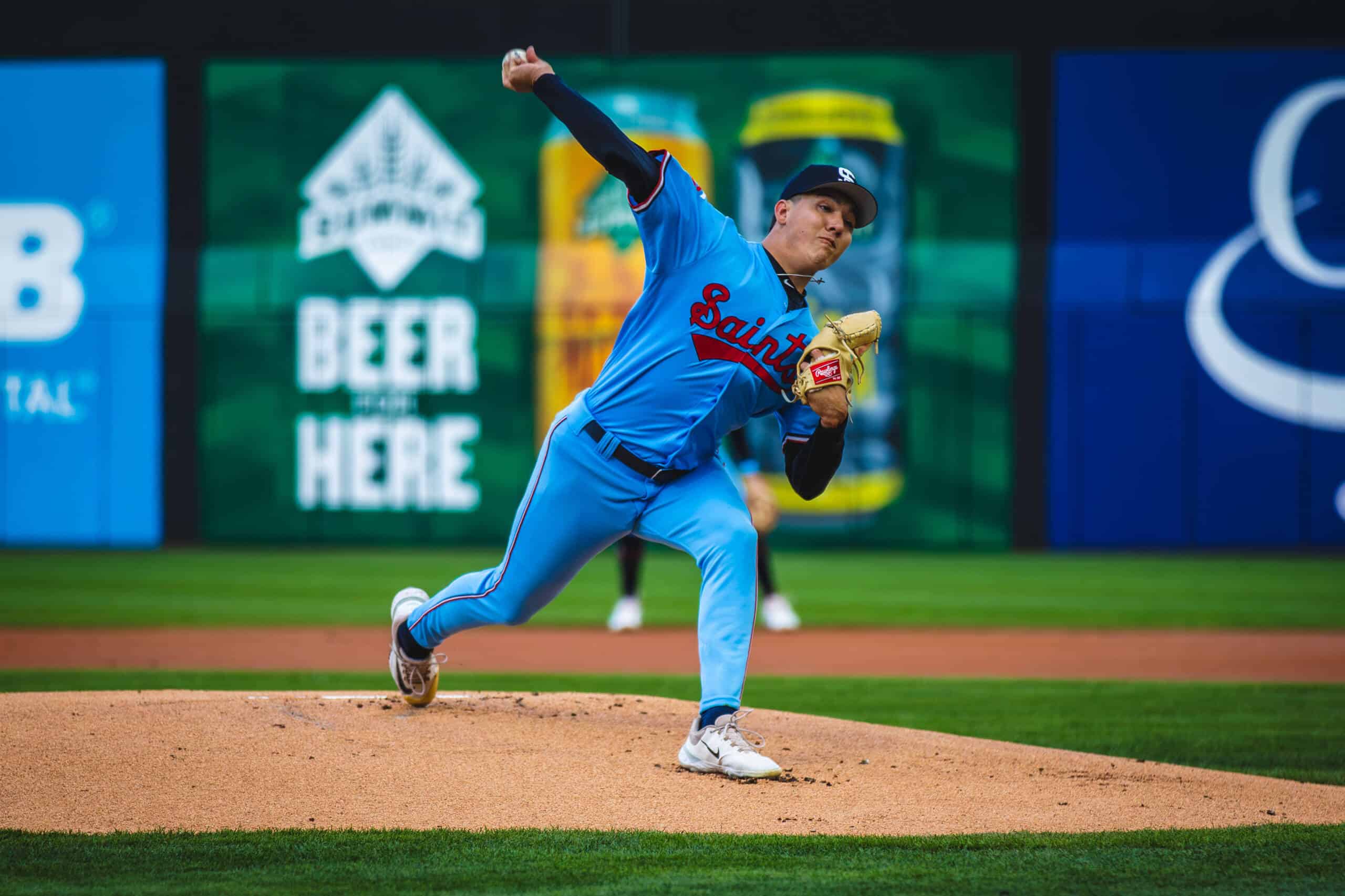 Saints hit three more homers, Gallagher blanks Indianapolis in 10-1 win