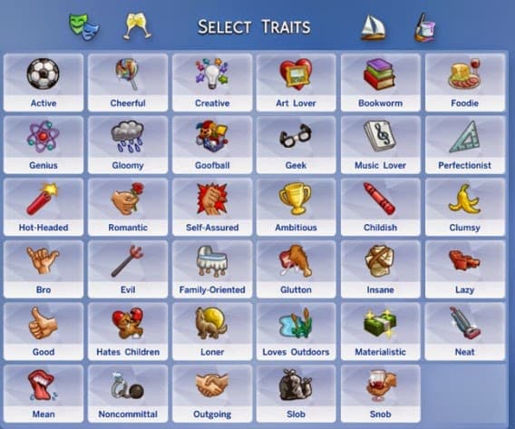 The Sims 4 Complete Traits Pack adds 71 basegame-compatible traits