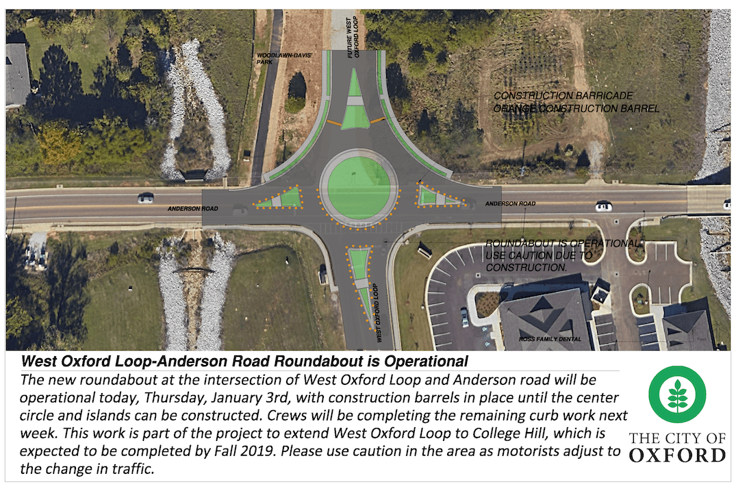 Oxford adds another short-term road closure on Anderson Road