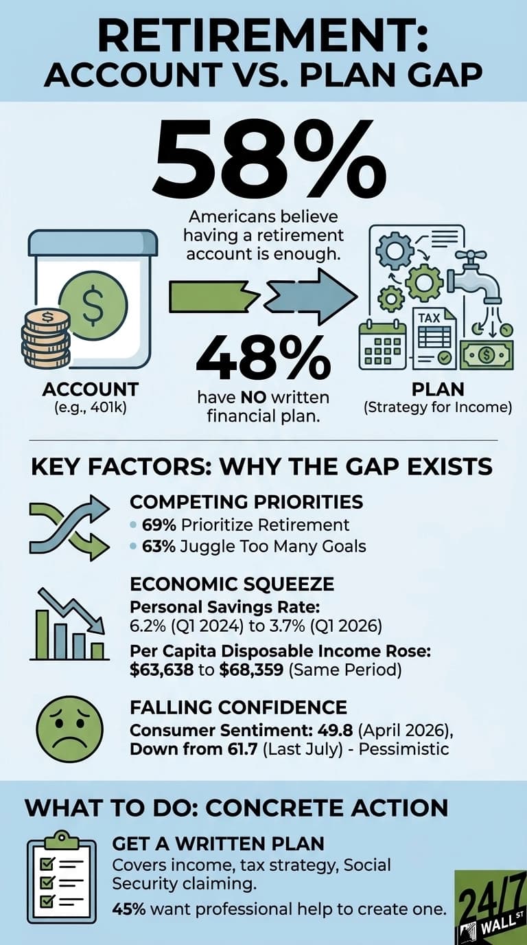 Many Americans lack a plan for retirement income, surveys find