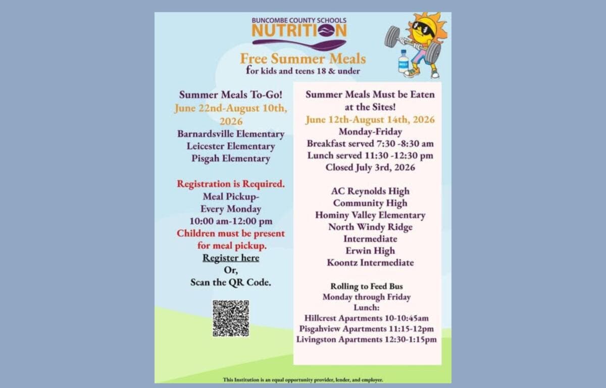 Buncombe County Schools expands summer meals with pickups and bus stops