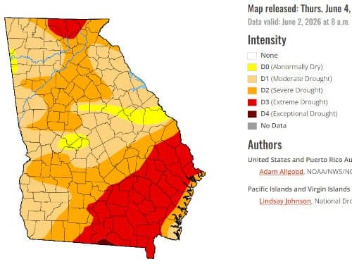 Forsyth County drought eases to severe after recent rainfall