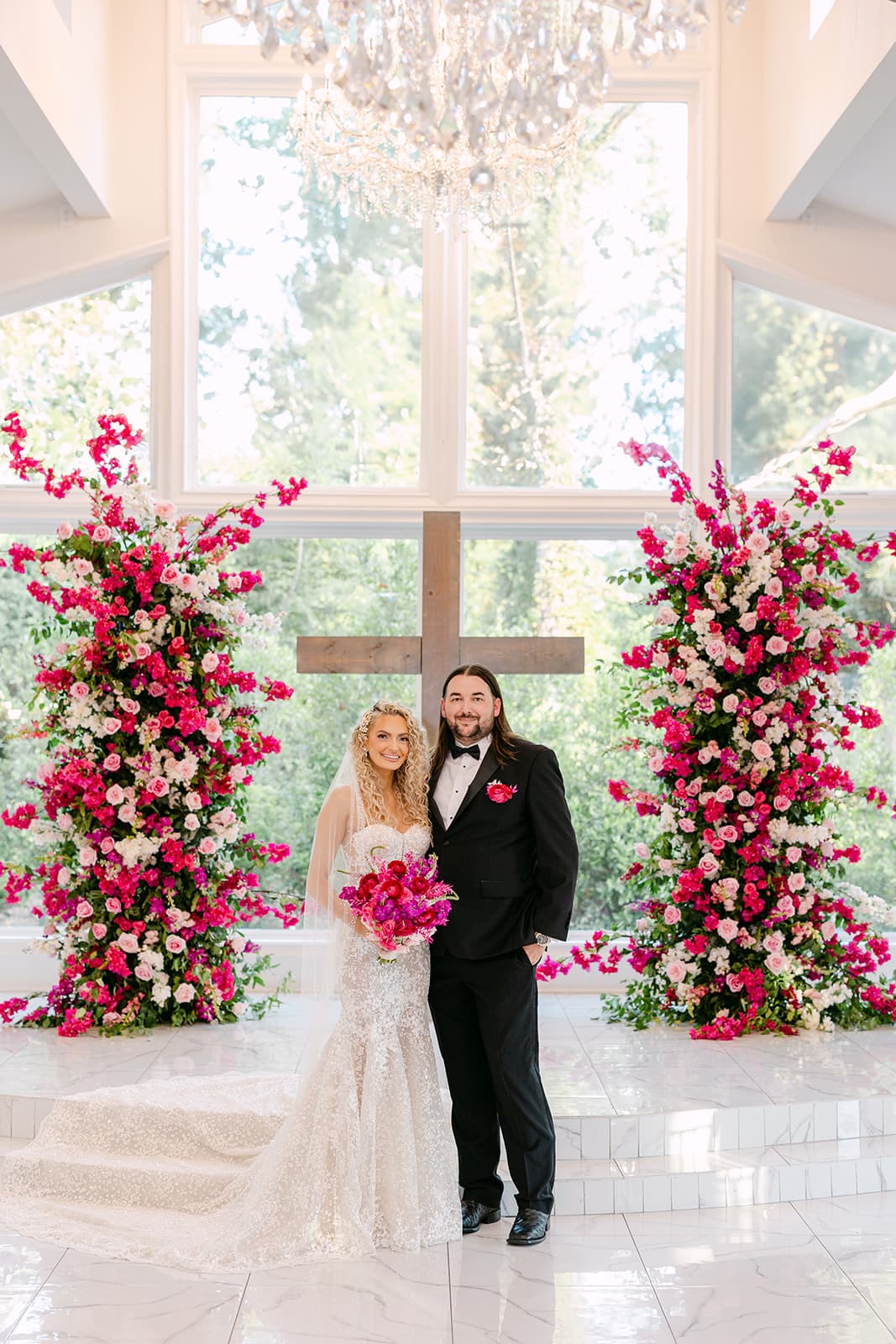 Iridescent Silk, Sculptural Flowers, and Bold Maximalism at a Texas Spring Wedding