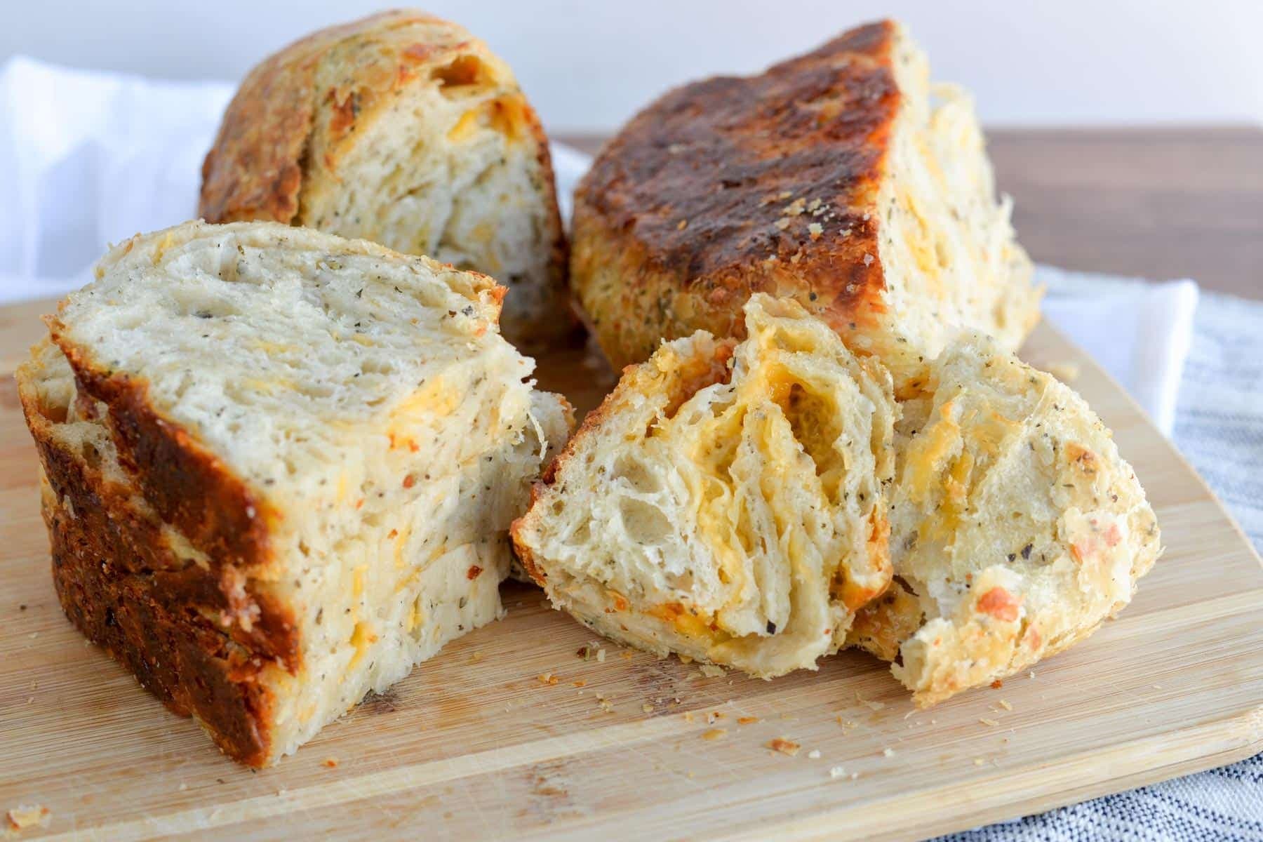 Amy Bakes Bread shares buttery Italian herbs and cheese sourdough croissant bread