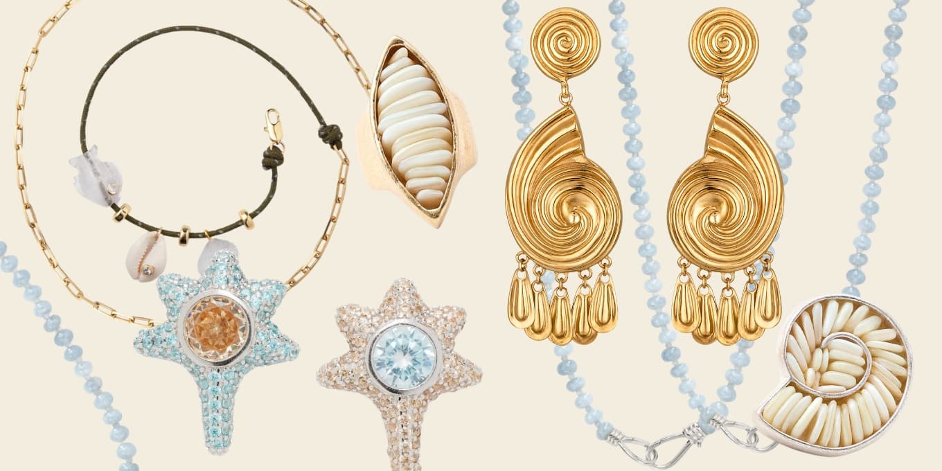 Summer 2026 jewelry goes aquatic with shells, pearls and mermaid chains
