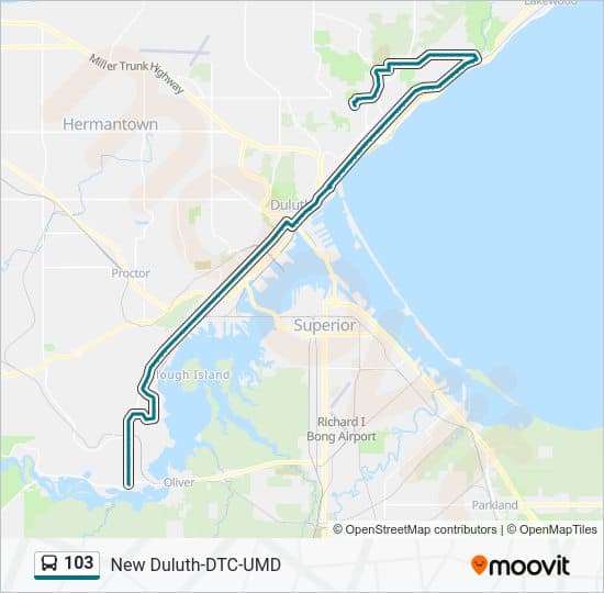Duluth's Route 103 stretches 23 miles, linking city neighborhoods