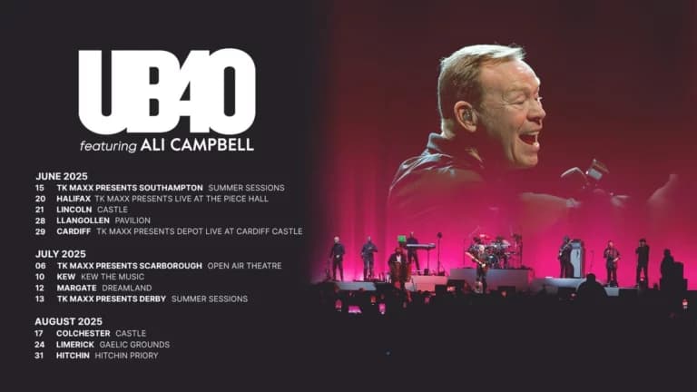 UB40 featuring Ali Campbell announces Big Love UK arena tour 2026