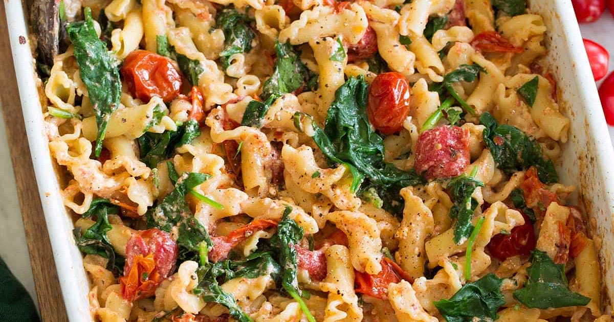 Updated Baked Feta TikTok Pasta: Roasted Tomatoes, Spinach, Reader Tips