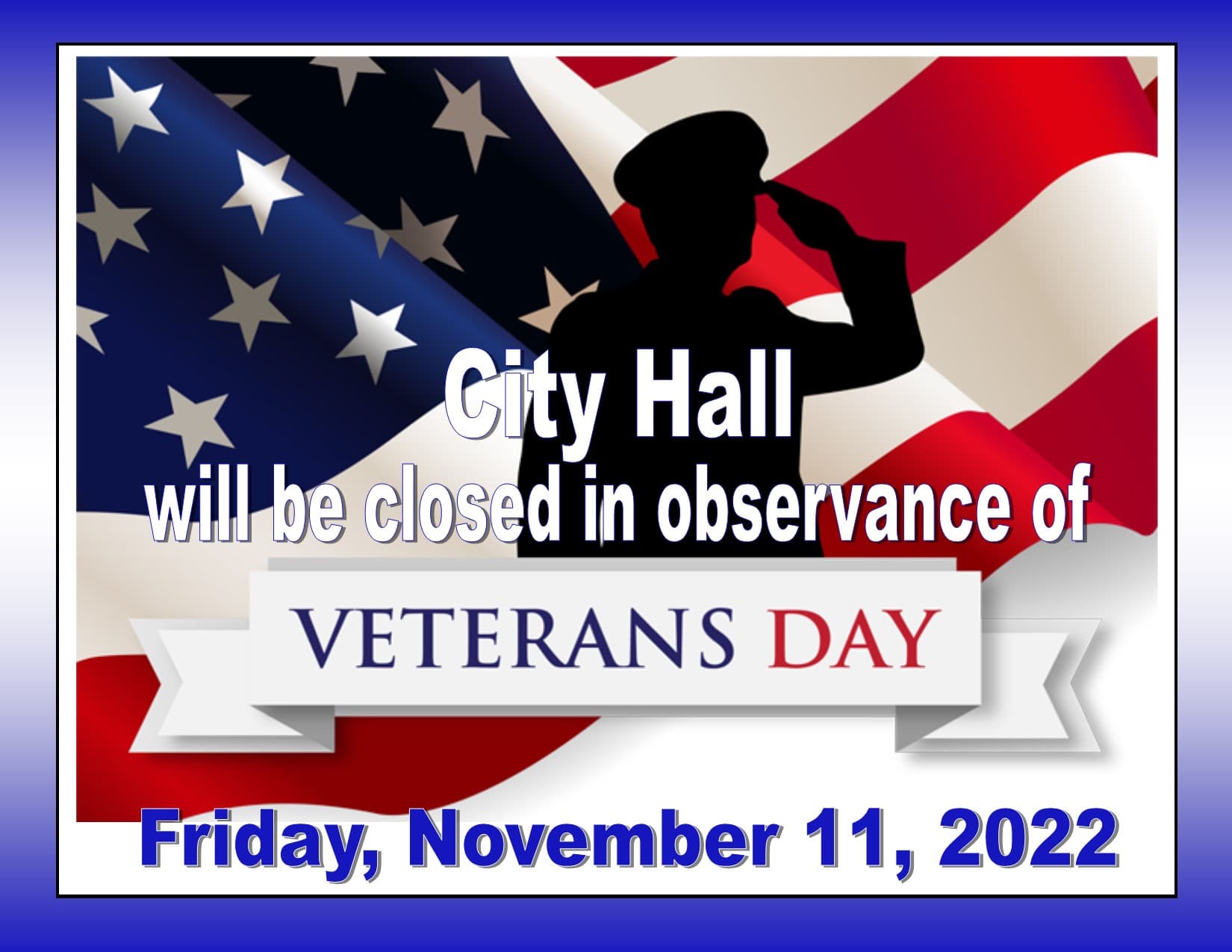 Yuma City Hall Closed Nov. 11 for Veterans Day Observance