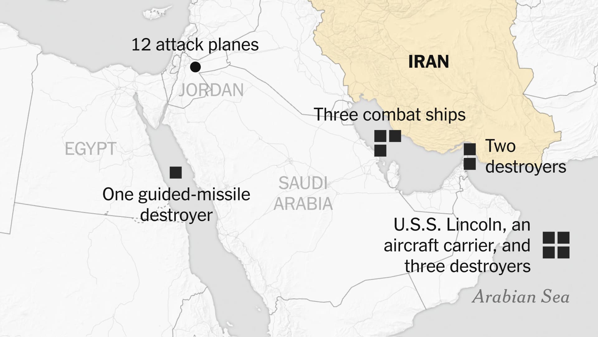 U.S. Deploys Over 50,000 Troops to Middle East, Largest Force in 20 Years