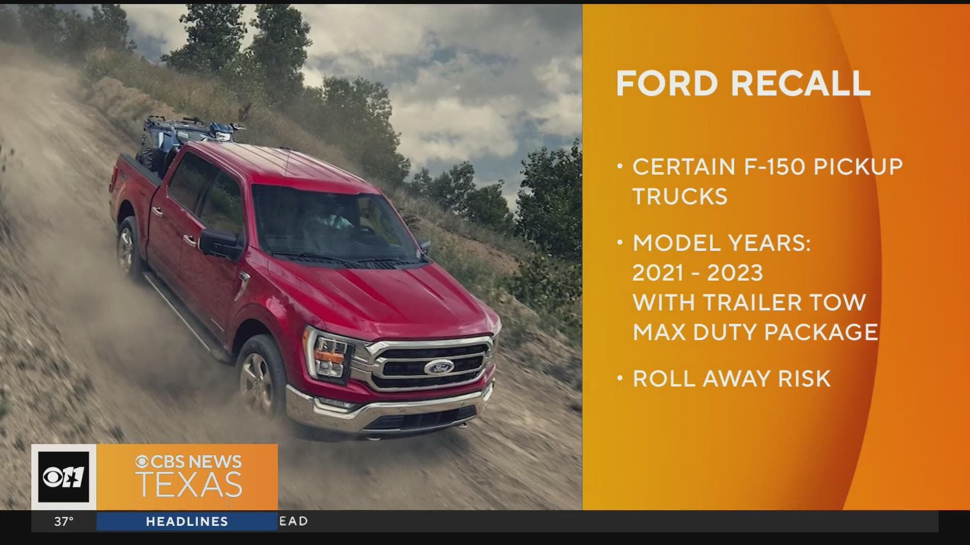 Ford issues multiple safety recalls covering more than 615,000 U.S. vehicles