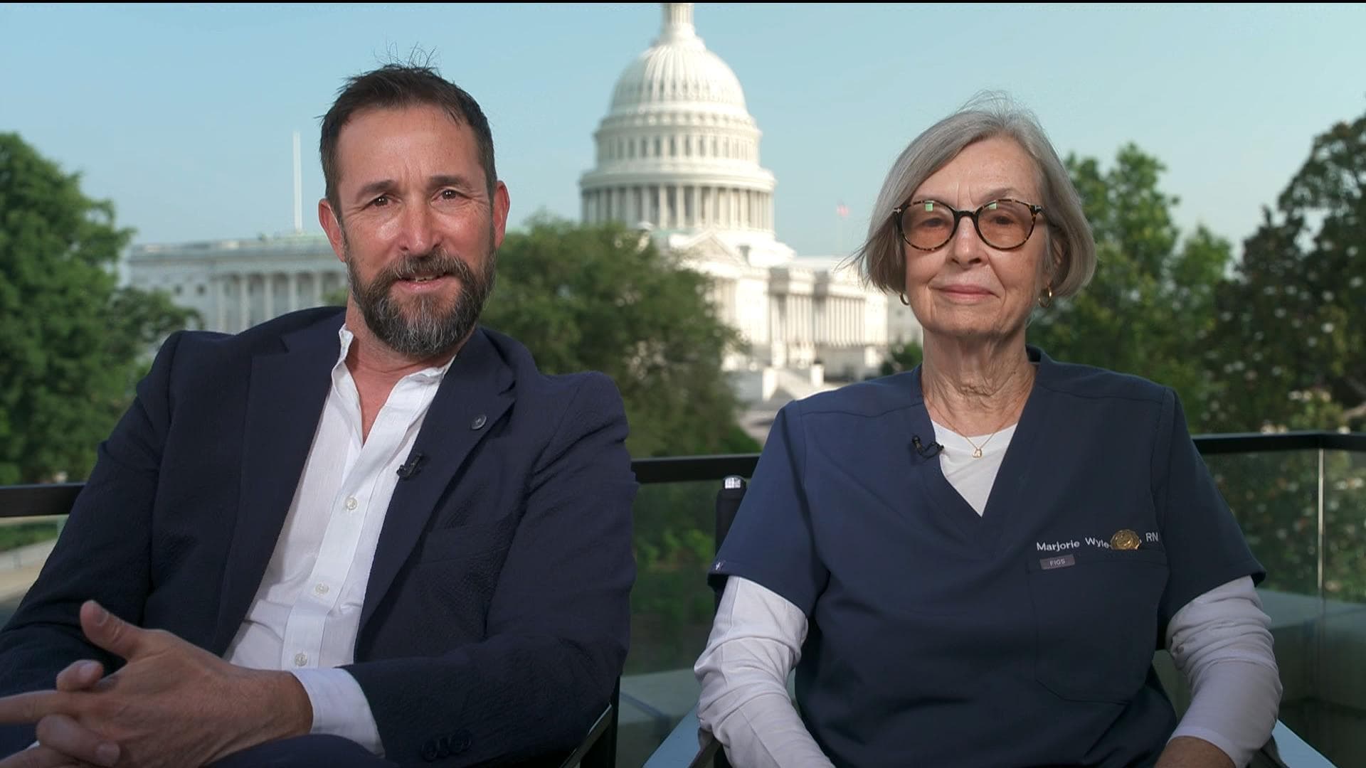 Noah Wyle and Dr. Elisabeth Potter push for better health worker care