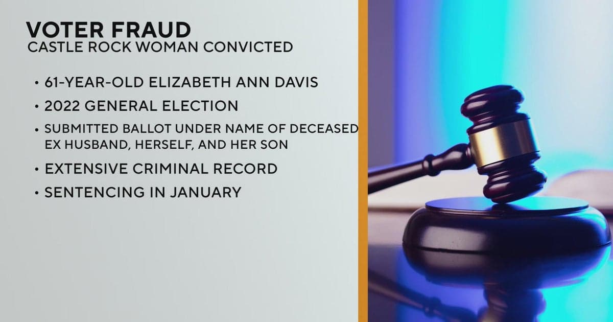 Douglas County Woman Gets Maximum 3 Years for 2022 Voter Fraud