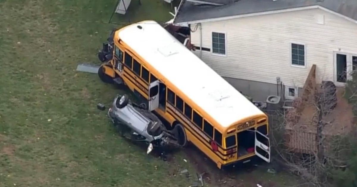 School Bus Plows Into Forward Township Home; Driver Hospitalized, No Students Hurt