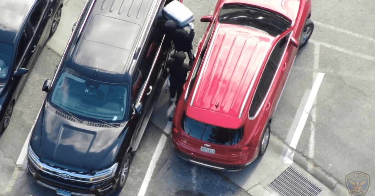 Drone helps San Francisco police track auto-burglary suspects; gun seized, two arrested