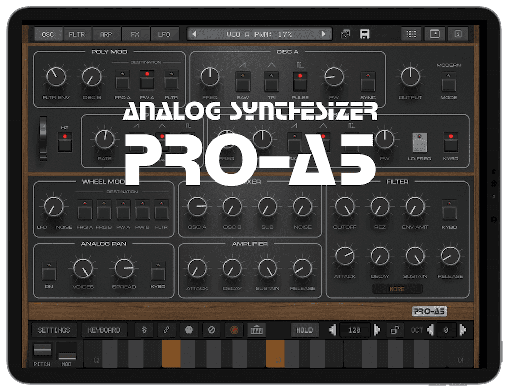 AudioKit PRO-A5 brings vintage analog poly synth feel to iPhone and iPad