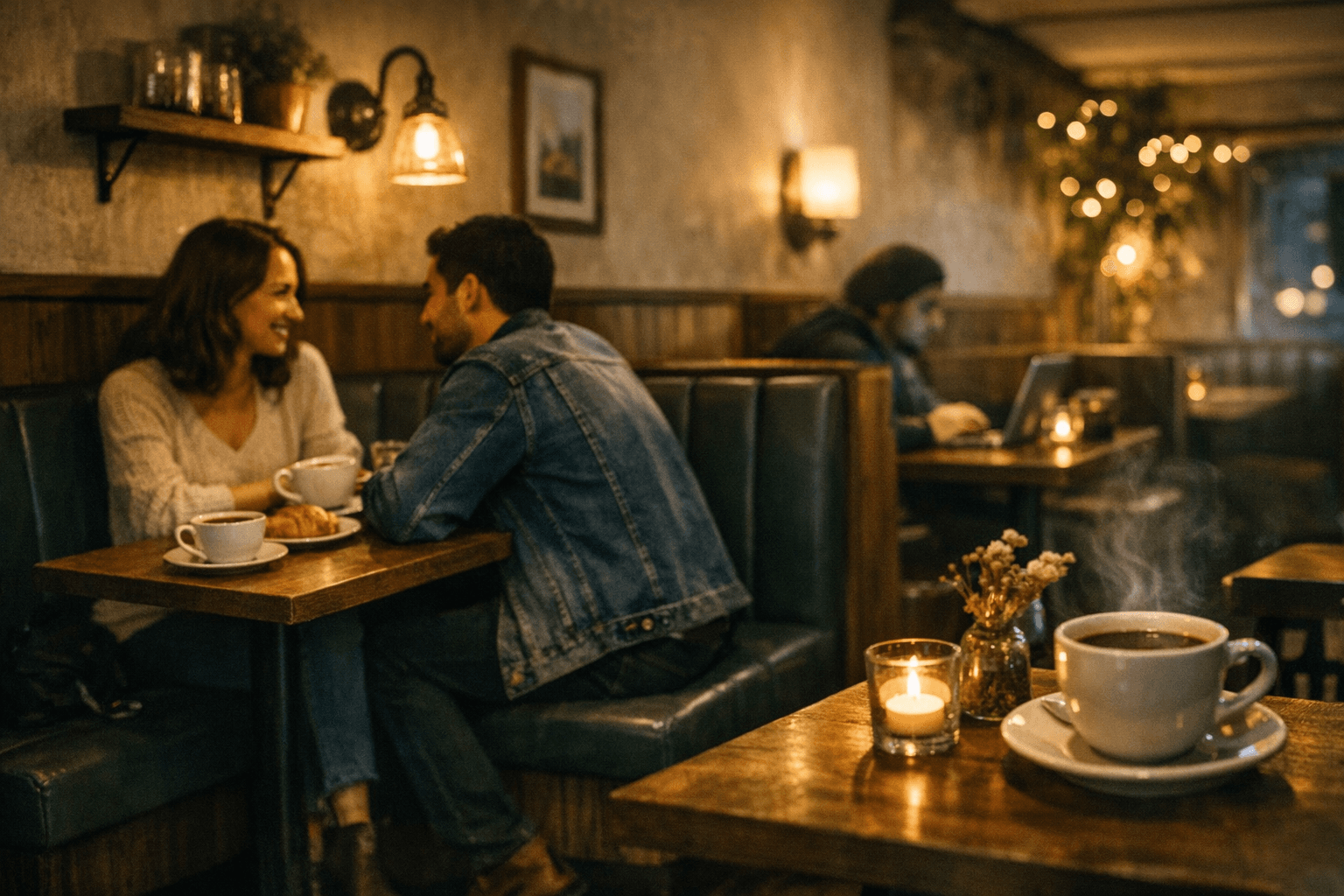 Cozy Bistro Kit Adds Booth Seating and Mood Lighting for Tiny Cafes