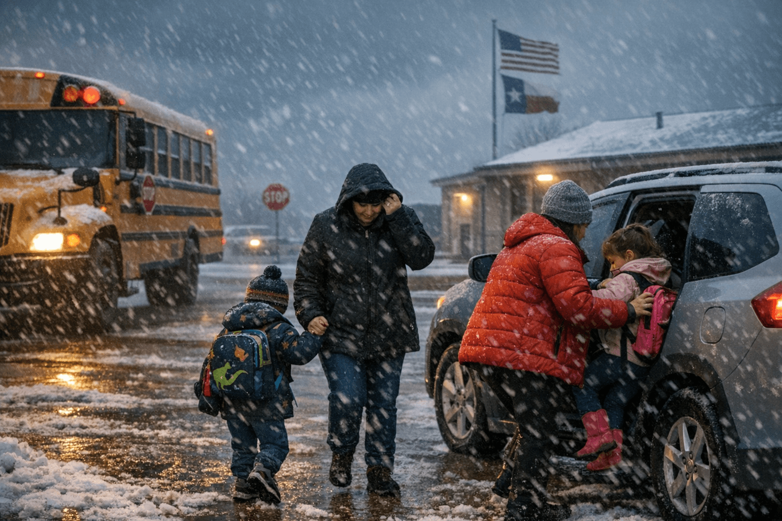 Evant ISD Sends Inclement Weather Notice to Families, Day Care