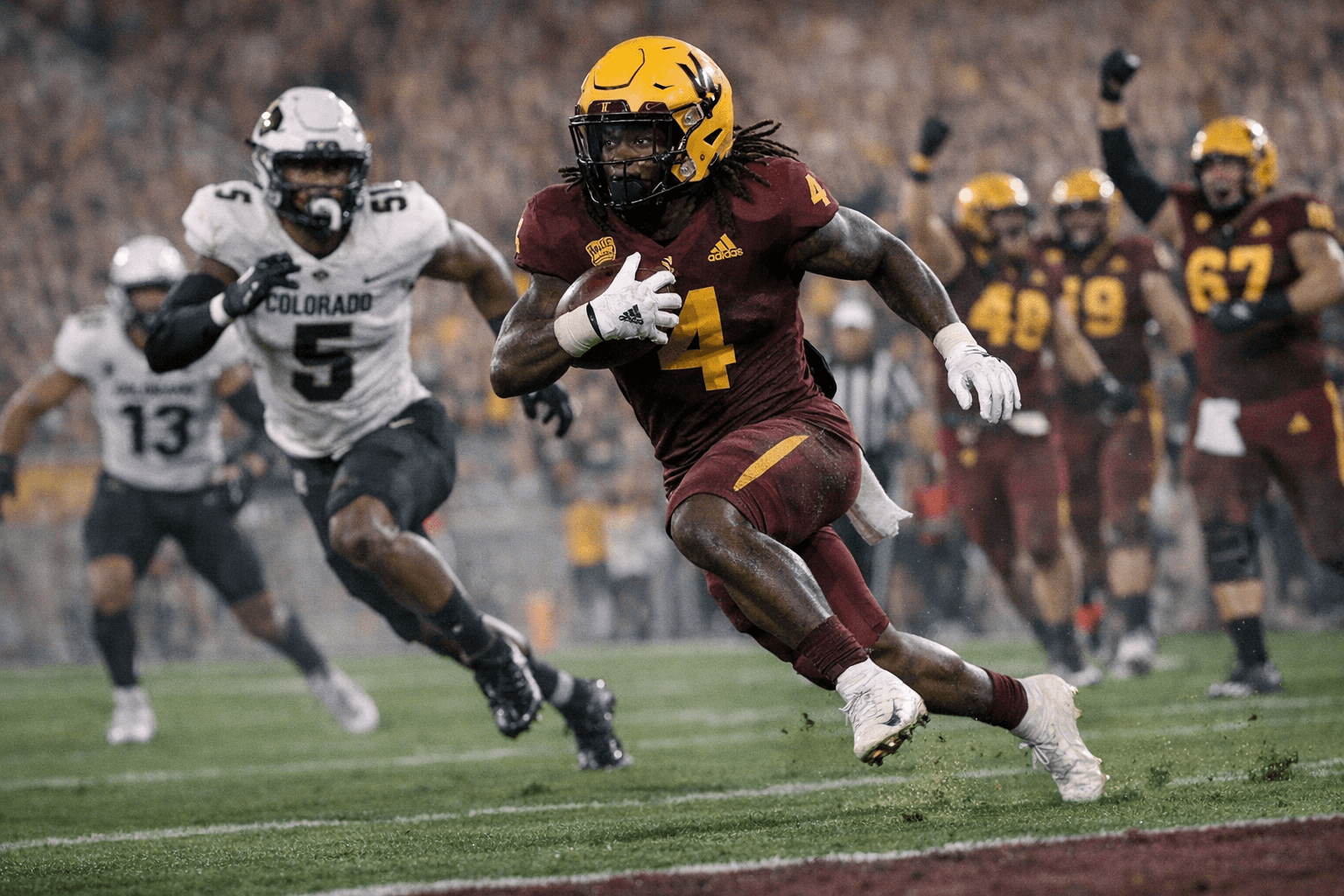 Raleek Brown's 255 Yards Powers Arizona State's Big 12 Push