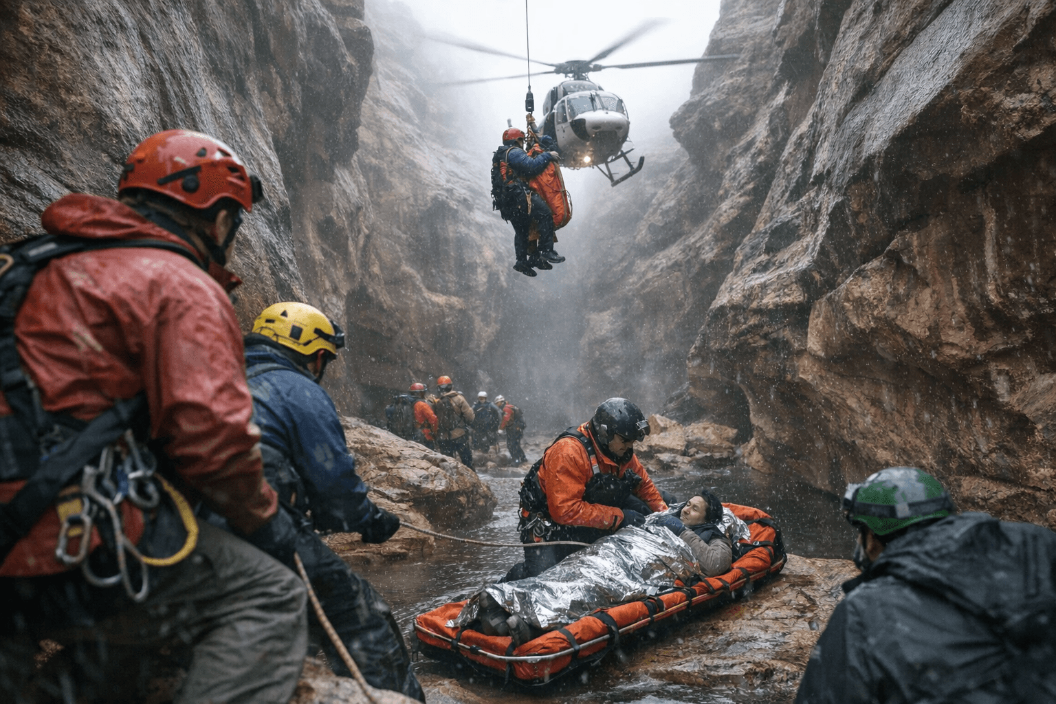 Multi-Group Rescue at Yankee Doodle Canyon Evacuates Two for Hypothermia