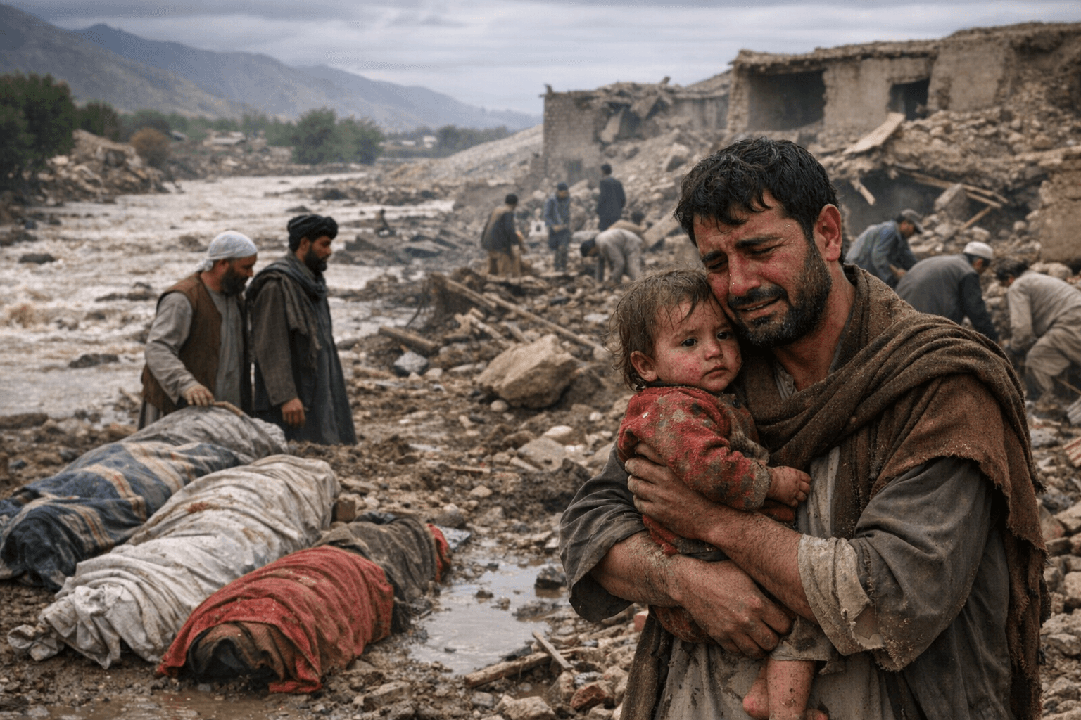 Afghanistan Floods Kill 77, Earthquake Strikes as Disasters Mount Nationwide