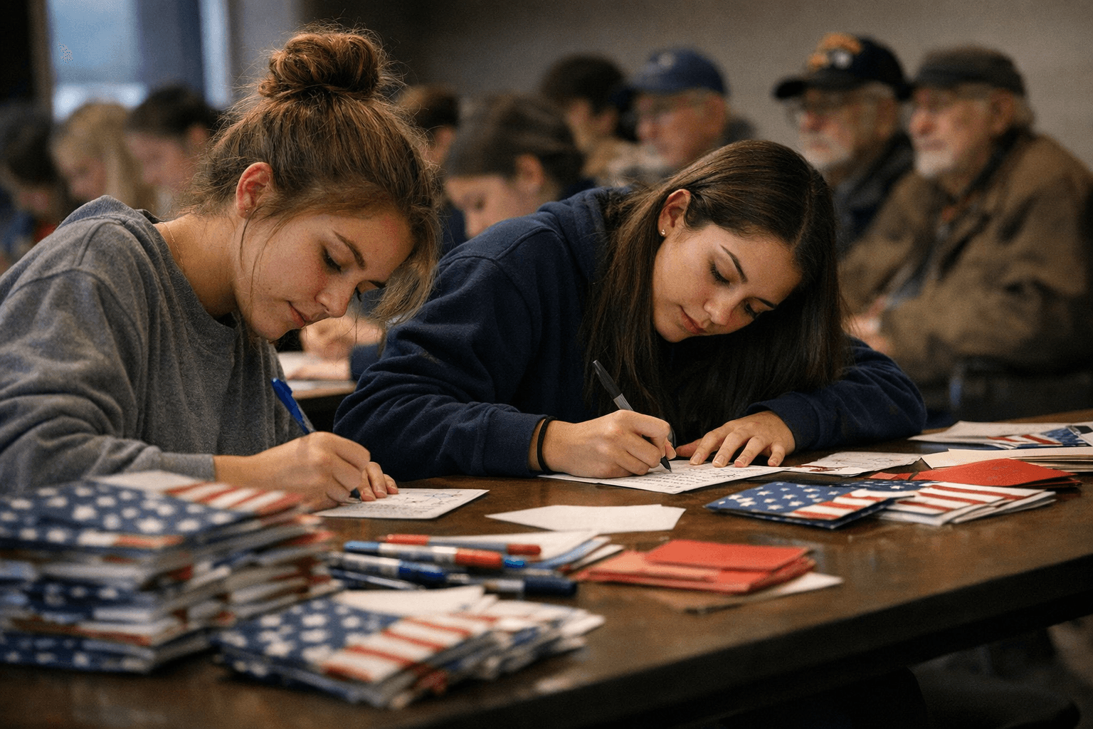 Mount Saint Mary Students Send Thank You Cards to Veterans