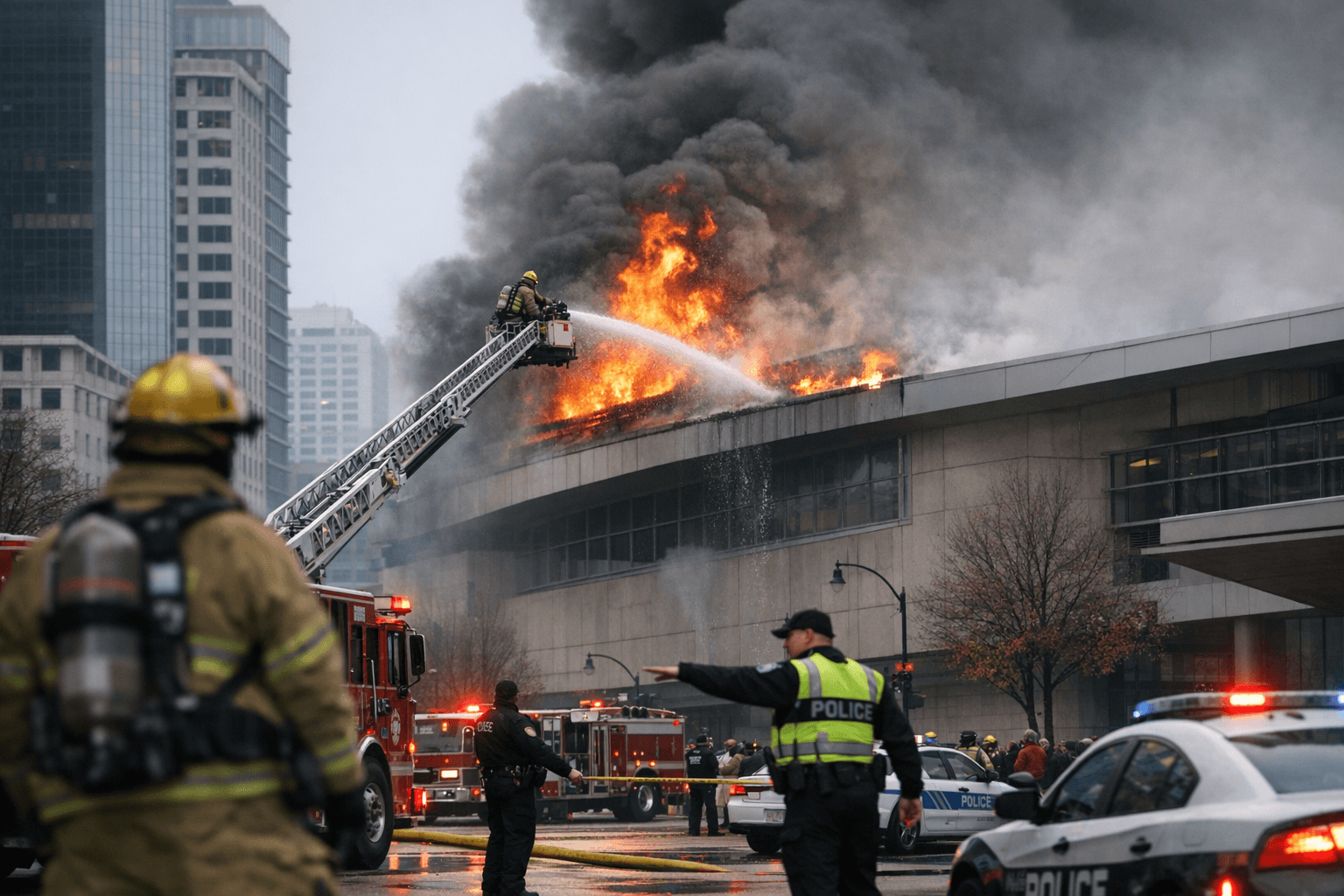 Roof gas fire at Raleigh Convention Center disrupts downtown events, traffic