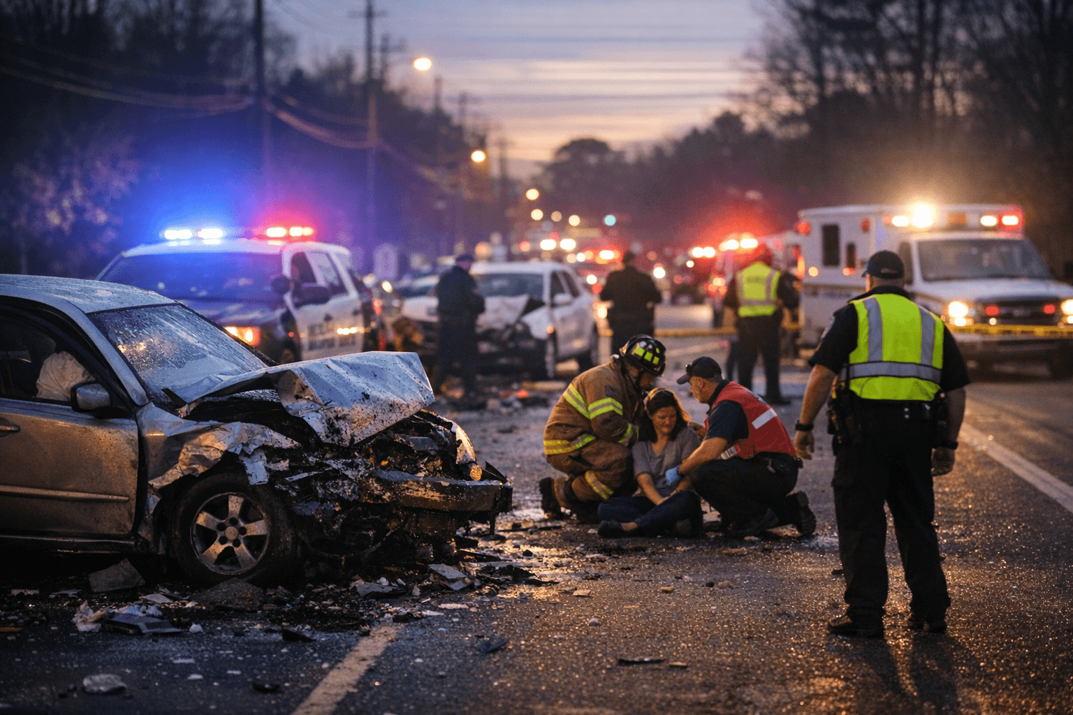 Crash With Minor Injuries Closes Meadowview Road in Greensboro