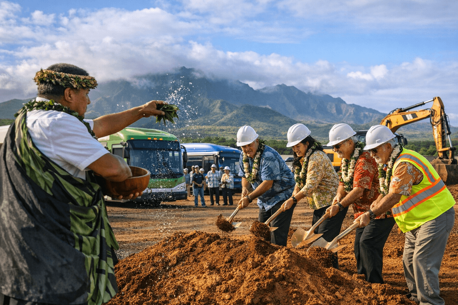 Kauaʻi Begins Bus Baseyard Expansion to Support Electric Fleet